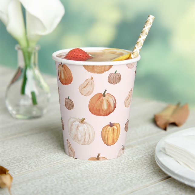 Little Pumpkin Autumn Herbst Babydusche Pappbecher (In Situ)