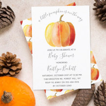 Little Pumpkin Baby Dusche Budget Einladung