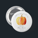 Little Pumpkin Baby Dusche Button<br><div class="desc">Diese Knöpfe sind perfekt für jeden, der dieses Jahr eine Babydusche hat. Dieses Design lässt sich leicht mit Ihrer speziellen Veranstaltungssprache personalisieren und Ihre Gäste werden begeistert sein, wenn sie diese fantastischen Party-Buttons sehen. Matching-Elemente finden Sie in der Auflistung.</div>