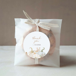 Little Pumpkin Baby Dusche Danke Leckerei Labels Runder Aufkleber