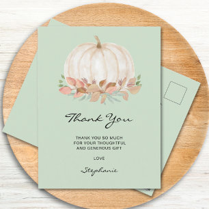 Little Pumpkin Baby Dusche Danke Postkarte
