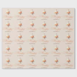 Little Pumpkin Baby Dusche - Herbstschick Geschenkpapier