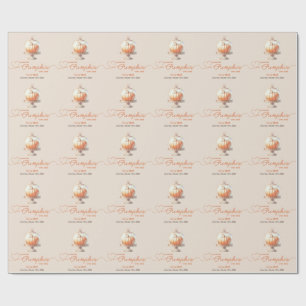 Little Pumpkin Baby Dusche - Herbstschick Geschenkpapier