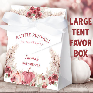 Little Pumpkin Baby Dusche Marsala Pink Große Zelt Geschenkschachtel