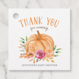 Little Pumpkin Baby Dusche Vielen Dank für Ihre Un Geschenkanhänger