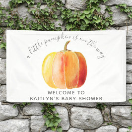 Little Pumpkin Baby Dusche Willkommen Banner