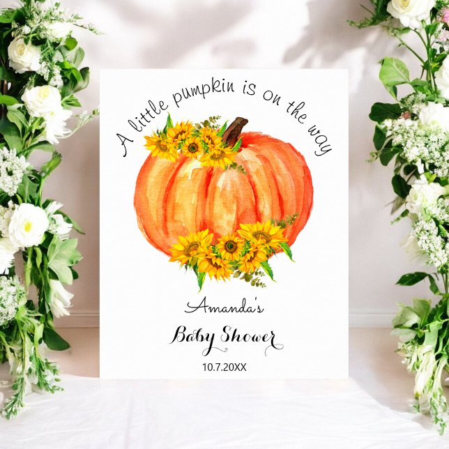 Little Pumpkin Baby Dusche Willkommen Poster (Von Creator hochgeladen)