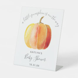 Little Pumpkin Baby Dusche Willkommen Sockelschild