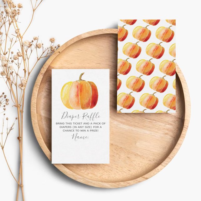 Little Pumpkin Baby Duwer Diaper Raffle Begleitkarte (Von Creator hochgeladen)