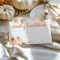 Little Pumpkin Baby Duwer Family Tradition Card