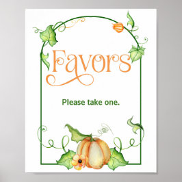 Little Pumpkin Baby Duwer favorisiert Tafelzeichen Poster