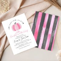 Little Pumpkin Baby Girl Dusche Pink Black Rustic