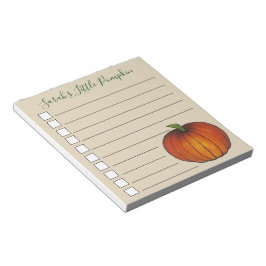 Little Pumpkin Baby Shower Favor Orange Oktober Notizblock