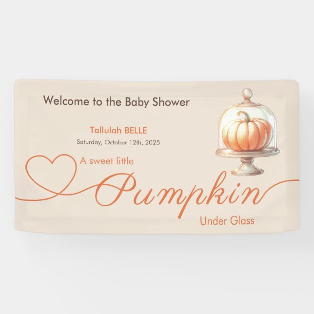 Little Pumpkin Baby Shower - Herbst Elegance Banner (Horizontal)