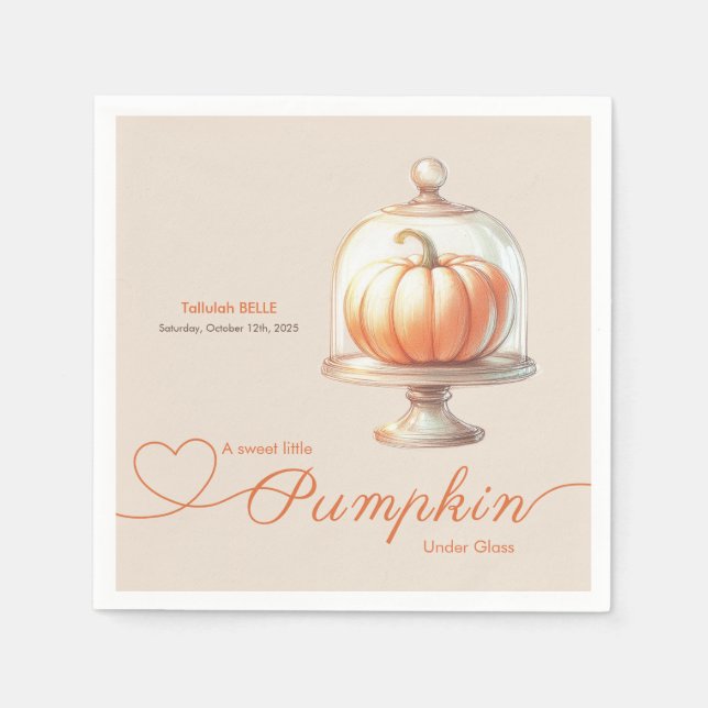 Little Pumpkin Baby Shower - Herbst Elegance Serviette (Vorderseite)