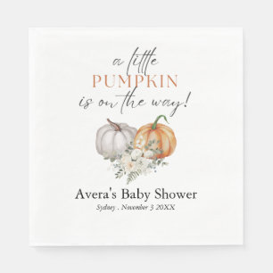 Little Pumpkin Baby Shower Party Serviette