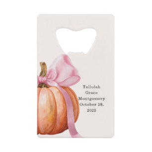 Little Pumpkin Baby Shower Ribbon - Romantisches S Geldbeutel Flaschenöffner