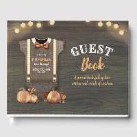 Little Pumpkin Baby Shower Rustic Fall Gästebuch