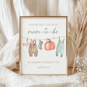 Little Pumpkin Bekleidung Junge beschäftigt Mama-t Poster