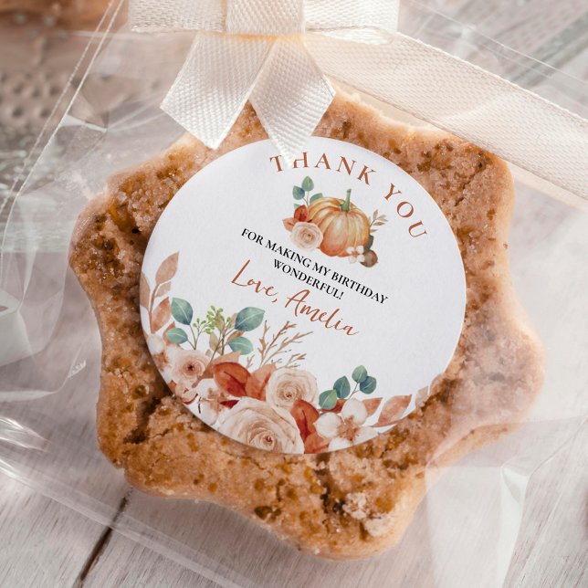 Little Pumpkin Birthday Classic Round Sticker (Von Creator hochgeladen)