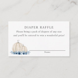 Little Pumpkin Blue Baby Boy Diaper Raffle Begleitkarte