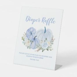 Little Pumpkin Blue Baby Duwer Diaper Raffle Sockelschild