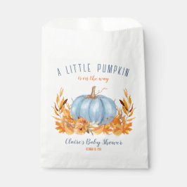 Little Pumpkin Blue Boy Baby Shower Fevor Bag Geschenktütchen