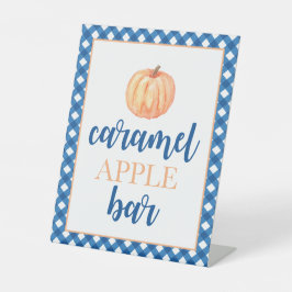 Little Pumpkin Blue Fall Birthday Food Sockelschild