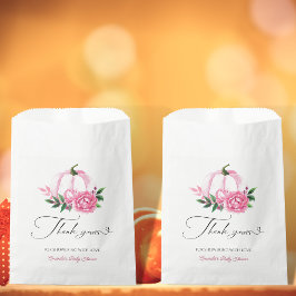 Little Pumpkin Blush Pink Rustic Baby Dusche Geschenktütchen