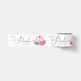 Little Pumpkin Blush Pink Rustic Baby Dusche Satinband