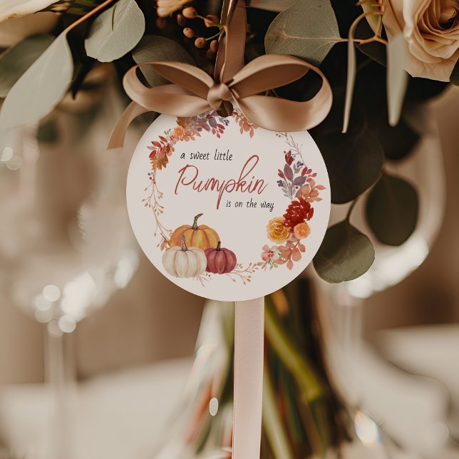 Little Pumpkin Boho Gender Neutral Baby Shower Geschenkanhänger (Von Creator hochgeladen)