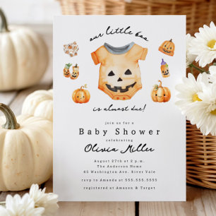 Little Pumpkin Boo Kinderdusche Einladung