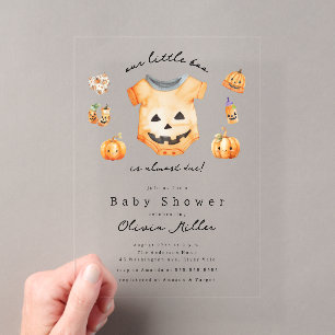 Little Pumpkin Boo Kinderdusche Einladung