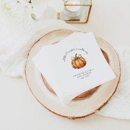 Little Pumpkin Bow Minimal Neutral Baby Dusche Serviette