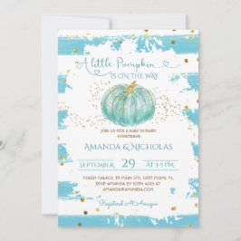Little Pumpkin Boy Baby Shower Einladung