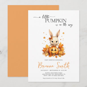 Little Pumpkin Bunny Baby Fall Baby Dusche Einladung