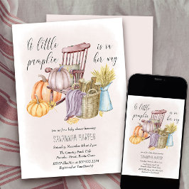 Little Pumpkin Country Porch Girl Babydusche Einladung