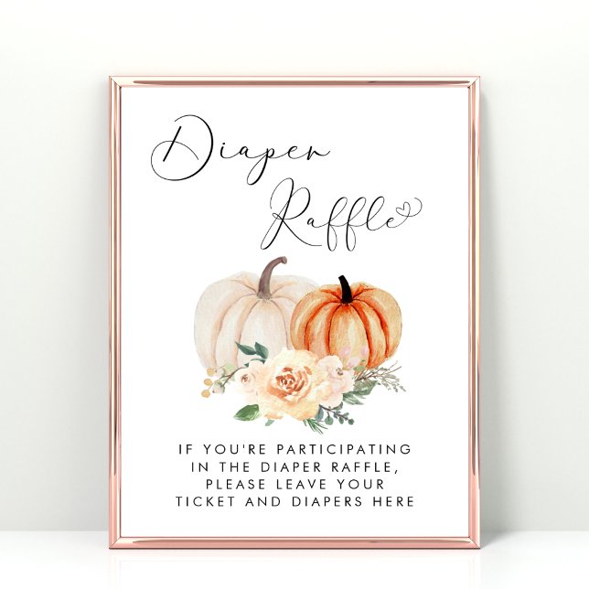 Little Pumpkin Diaper Raffle Baby Dusche Poster (Von Creator hochgeladen)