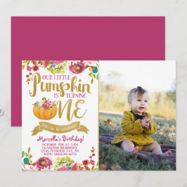 Little Pumpkin Einladung zum ersten Geburtstag