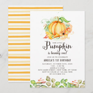 Little Pumpkin Erste Geburtstagsparty Einladung