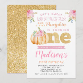 Little Pumpkin Erster Geburtstag Einladung