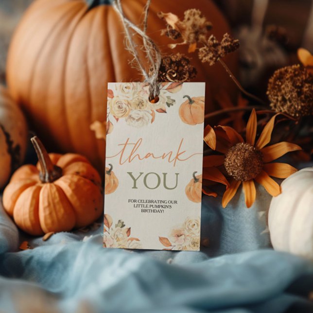 Little Pumpkin Erster Geburtstag Geschenkanhänger (Von Creator hochgeladen)