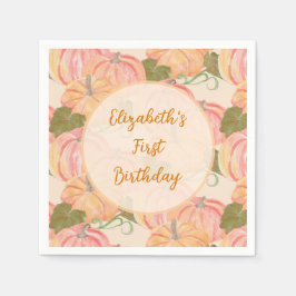 Little Pumpkin Erster Geburtstag Individuelle Name Serviette