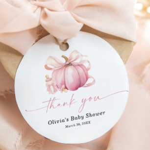 Little Pumpkin Fall Baby Dusche Danke Geschenkanhänger