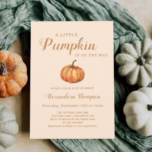 Little Pumpkin Fall Baby Dusche Einladung