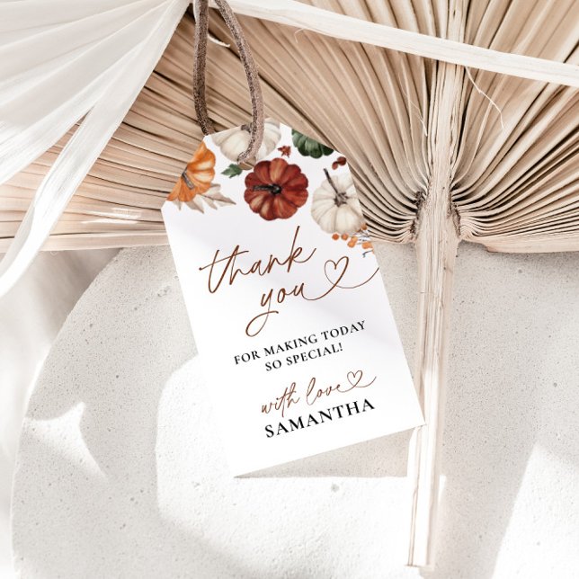 Little Pumpkin Fall Baby Dusche Geschenkanhänger (Von Creator hochgeladen)