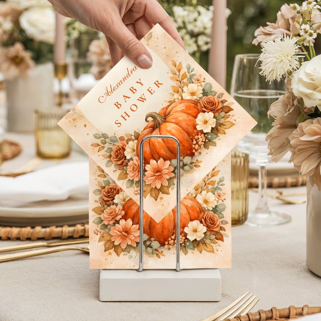 Little Pumpkin Fall Baby Shower Serviette (Von Creator hochgeladen)