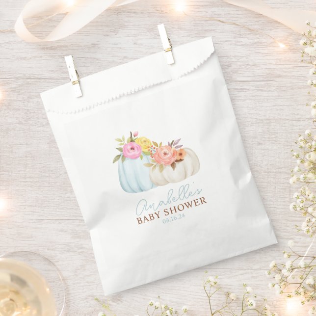 Little Pumpkin Fall Babydusche Personalisiert Geschenktütchen (Ausgeschnitten)