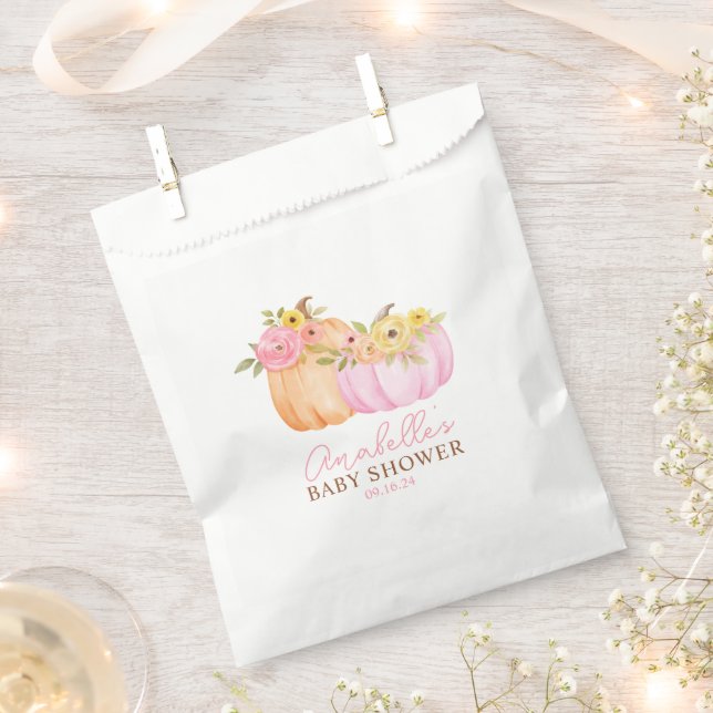 Little Pumpkin Fall Babydusche Personalisiert Geschenktütchen (Ausgeschnitten)