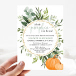 Little pumpkin fall couples greenery baby shower einladung<br><div class="desc">For more advanced customization of this design,  simply select the "Customize It" button above!</div>